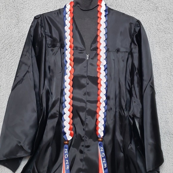 Graduation 2025 Ribbon Stole Sash Red White & Blue Americana - Picture 1 of 6